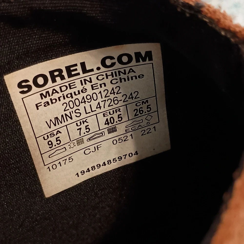 Sorel Evie II Waterproof Suede Zip Ankle Bootie Women's Size 9.5 Velvet Tan